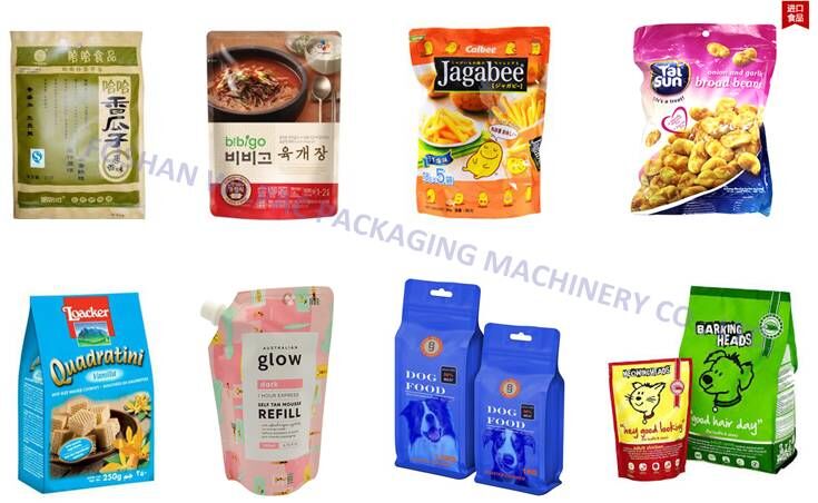 Automatic Multi-Function Rotary Premade Stand up Pouch Bag Filling Powder Snack Food Packaging Packing Machine